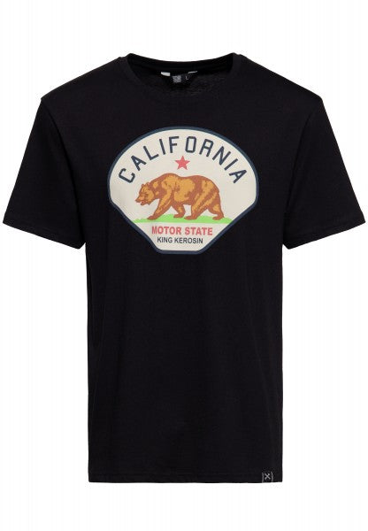 King Kerosin T-Shirt <<CALIFORNIA MOTOR STATE>> (Black)