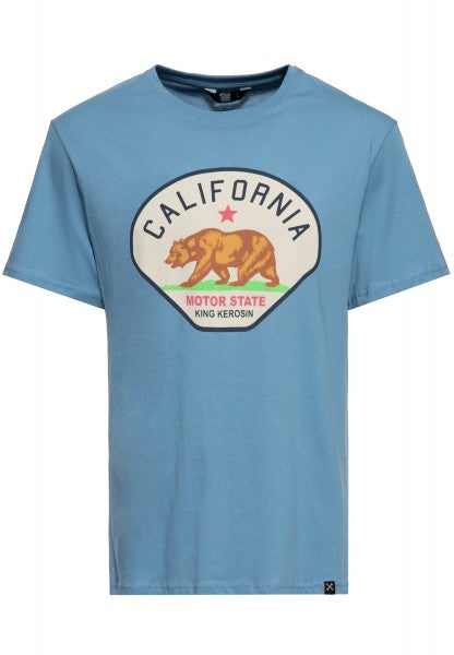 King Kerosin T-Shirt <<CALIFORNIA MOTOR STATE>> (Blue)