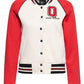 Queen Kerosin College Sweat Jacket "Q" Red & White