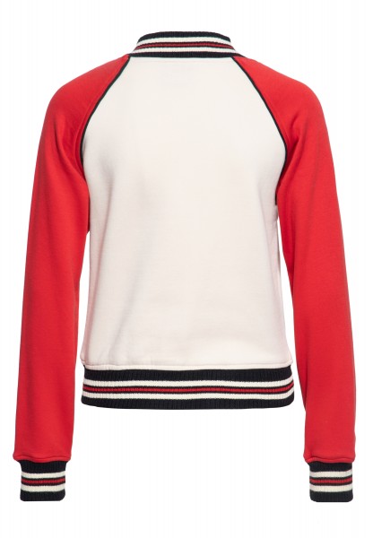 Queen Kerosin College Sweat Jacket "Q" Red & White