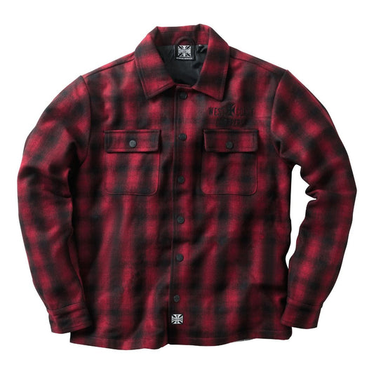 WCC  JACKET  WOOL LINED PLAID - RED/BLACK