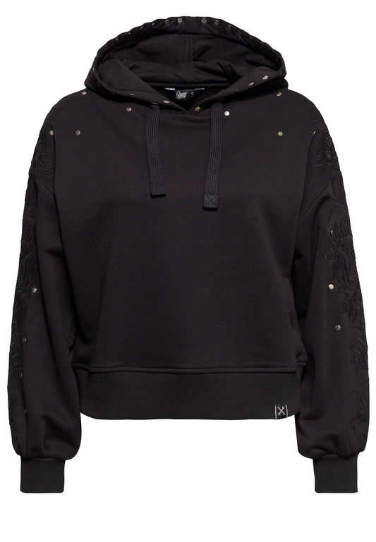 QK "Rose face" cropped Hoodie