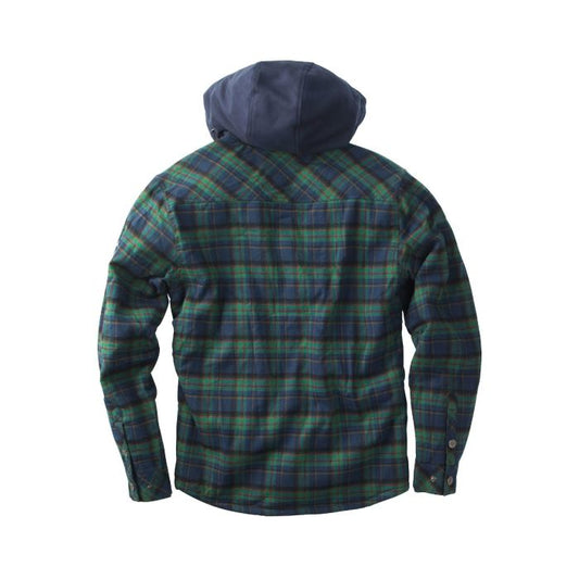 WCC SHERPA LINED FLANNEL JACKET - NAVY/GREEN
