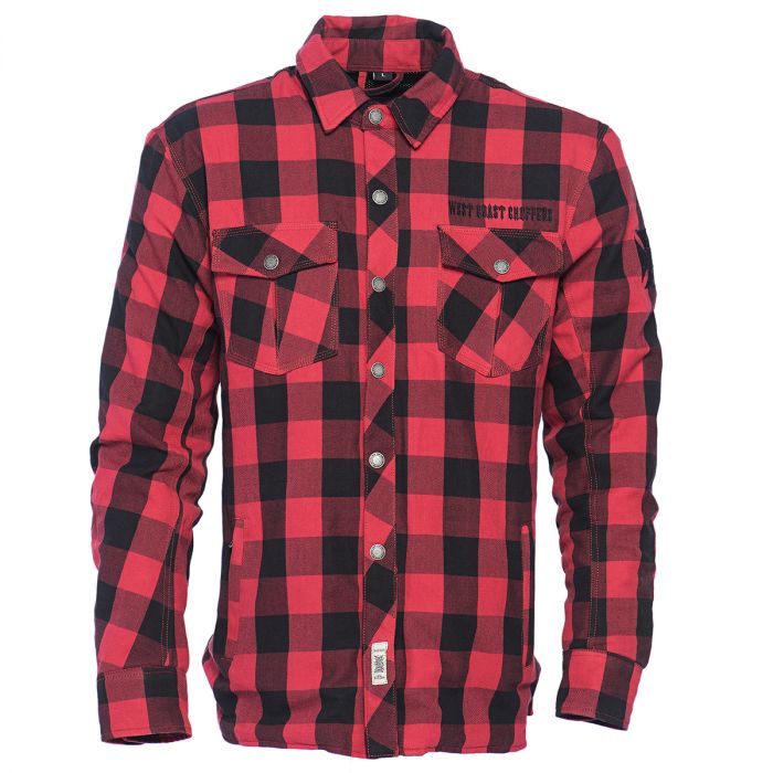 WCC Flannel Kevlar Riding Shirt "red/back"