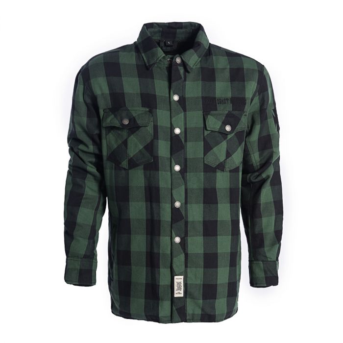 WCC Flannel Kevlar Riding Shirt "green/back"